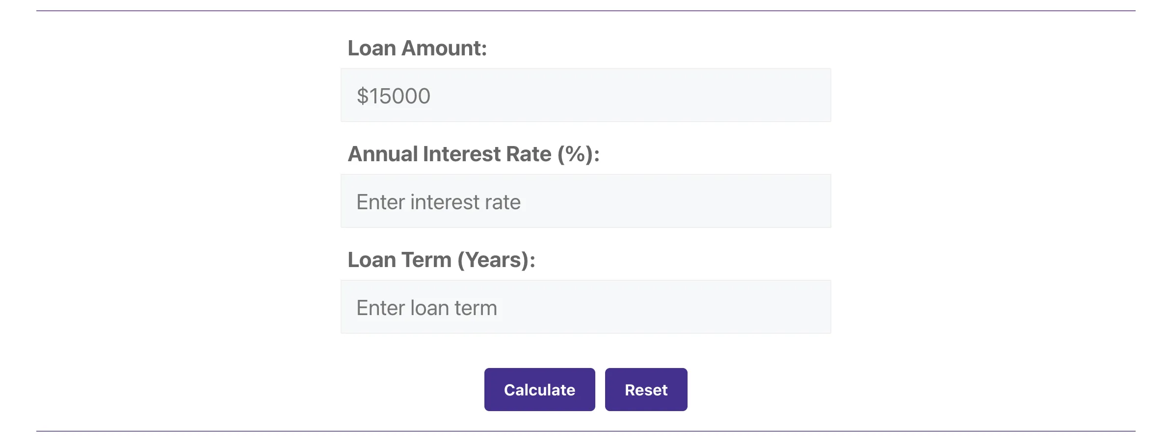 Car Loan Repayment Calculator